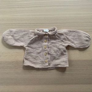 H&M organic cotton gauze blouse 0-1 month